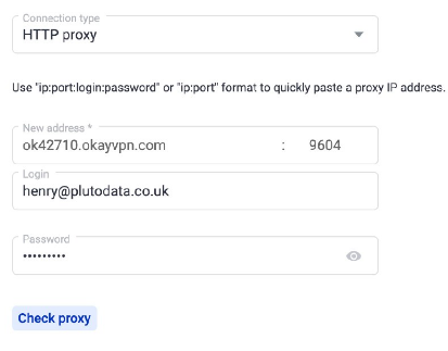 How to Set Up an HTTP Proxy in Multilogin Using OkayVPN HTTP Proxy